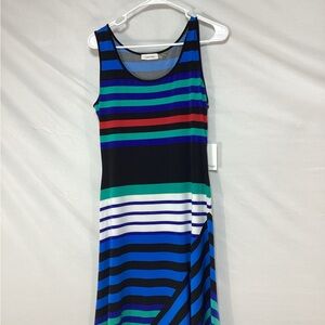NWT Calvin Klein size 6 Vibrant Striped tank Dress